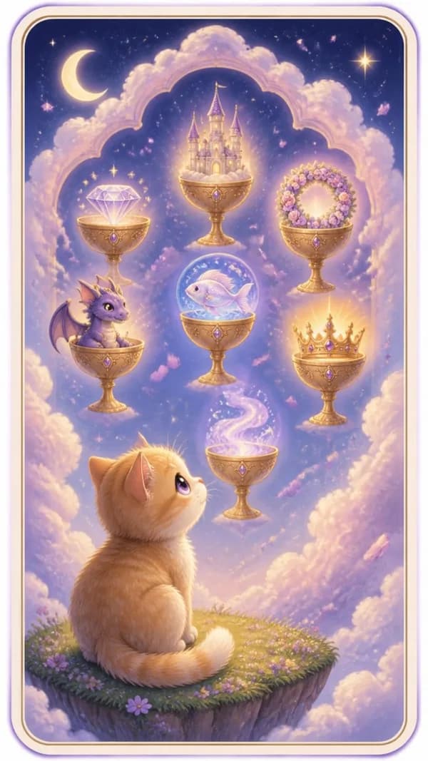 ไพ่เจ็ดถ้วย Seven of Cups