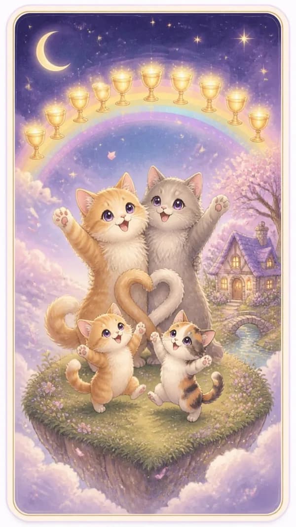 ไพ่สิบถ้วย Ten of Cups