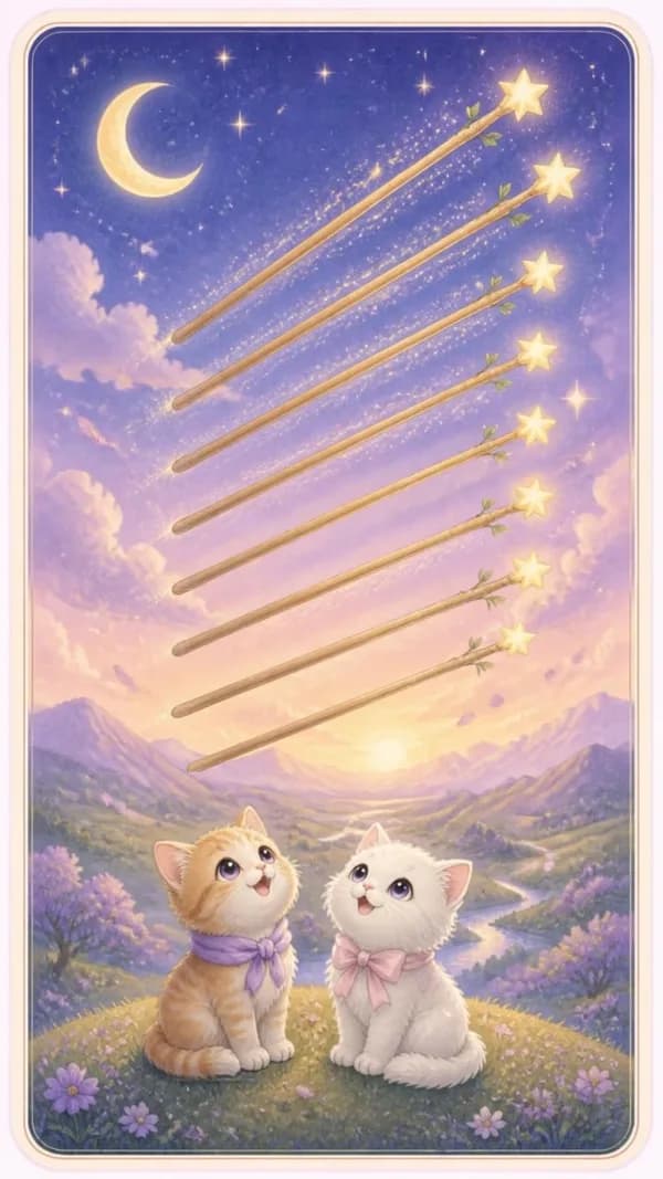 ไพ่แปดไม้เท้า Eight of Wands