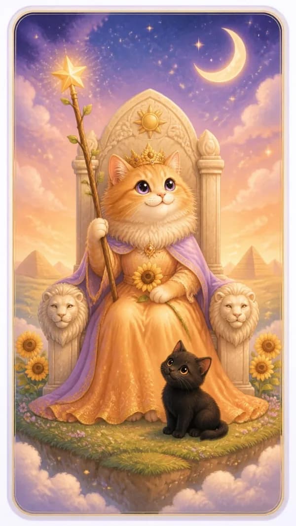 ไพ่ราชินีไม้เท้า Queen of Wands