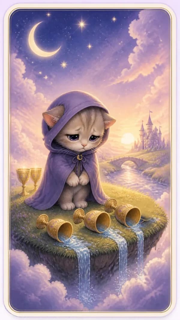 ไพ่ห้าถ้วย Five of Cups