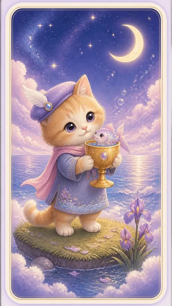 ไพ่มหาดเล็กถ้วย Page of Cups