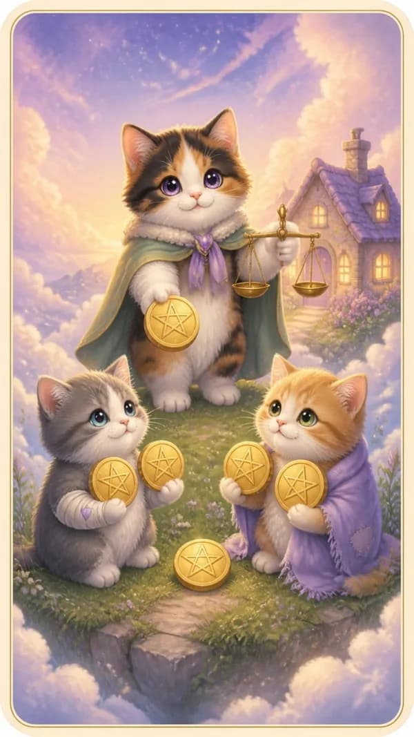 ไพ่หกเหรียญ Six of Pentacles