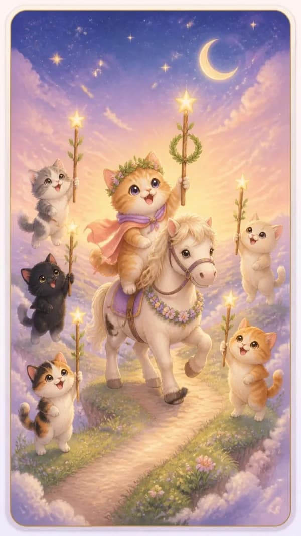ไพ่หกไม้เท้า Six of Wands